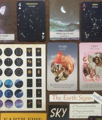 CELESTIAL Astrology Kit Book pages & cutouts cards 70+ Lot Unique Junk journal