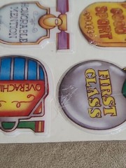 Vintage Puffy Stickers Awards Class Honorable Verbiage School Scrapbook Olympics