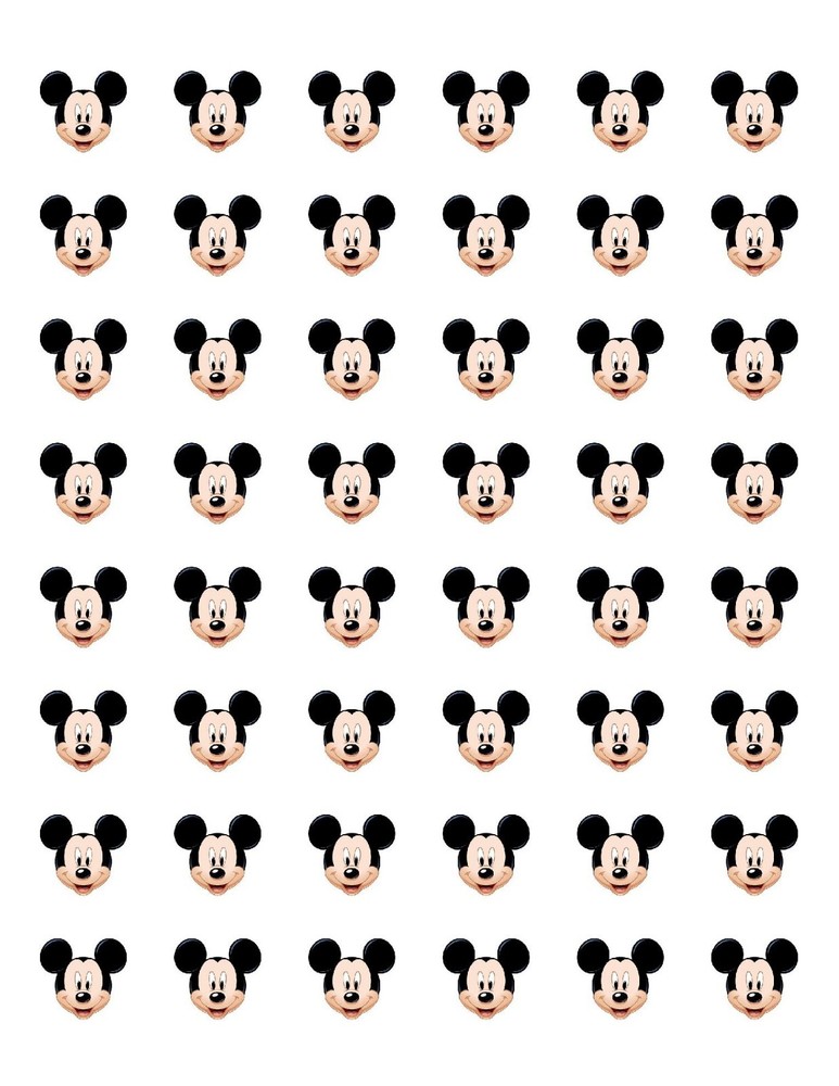 48 MICKEY MOUSE FACE ENVELOPE SEALS LABELS STICKERS 1.2″ ROUND