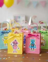 Robot Squad Sticker Set – 16 Piece