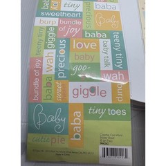 Daisy Hill Baby Stickers Scrapbooking Embellishments Words Animals New 3 Sheets