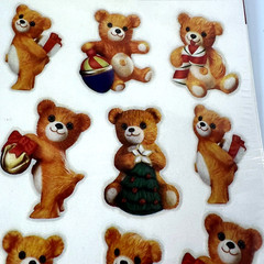 Hallmark Porcelain Cinnamon Bear Keepsake Ornament Stickers 4 Sheets New
