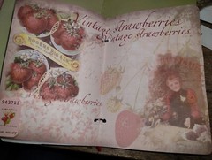 Cute Vintage Strawberry Junk Journal Scrapbook USA Seller