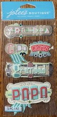 RARE Jolees Grandpa Words Gramps Grandad Papa Grampy Family Pa Scrapbook Sticker