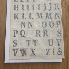 Vtg SandyLion StarTwist Alphabet Stickers Silver Mylar Swirl Letter Y2K Whimsy