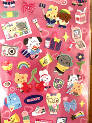 Kawaii Topping Lab Sticker Series Set of 2 Retro Angel Baby School Life Japan