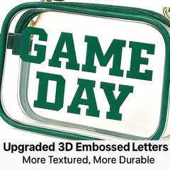 Transparent Spacious Sturdy Adjustable Compact Chic Game Day Clear Crossbody Bag