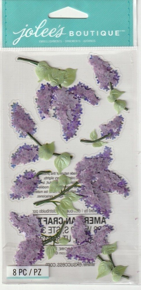 Jolee’s Boutique 3-D stickers LOVELY LILACS Spring Theme 86215 Fast FREE Ship!