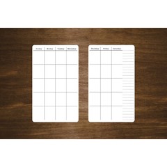 Undated Calendar Stickers Small Two Page 3″ x 5″ for Planners and Journals