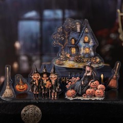 20 Sheets Gothic Witch Stickers Journaling Planner Scrapbooking Decorative Craft