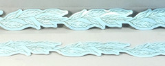 K&Company 8pc Blue Glossy Leaves Cardstock Border Stickers 6″ x .75″ Floral