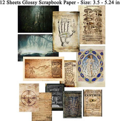 Dark Academia Junk Journal Supplies, Vintage Skull Decoupage Paper for Scrapbook