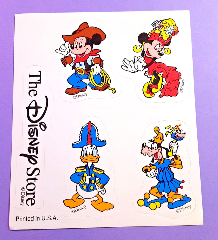 vintage Disney Store Mickey Mouse & Friends sticker sheet