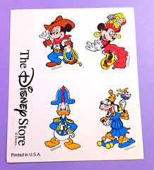 vintage Disney Store Mickey Mouse & Friends sticker sheet