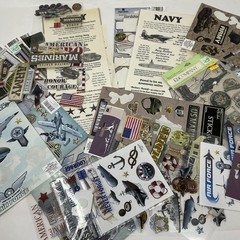 Huge Mixed Sticker & Scrapbooking Lot Holiday USA Christian Craft Set