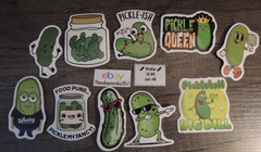 Pickle – Food – Mixed – Stickers Lot #6 – 10 pcs. *Sticker sizes are mixed*