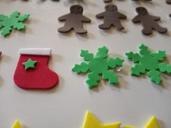 Christmas 3-D Foam Scrapbook Stickers for Crafts, Cards, Bags 40 count