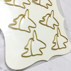 CraftSmart Unicorn Paper Clips 12 Gold Designer Fashion Planner Accessory