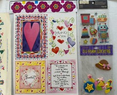Vintage and New Stickers For Scrapbooking or Crafts 7 Pks 1 Free