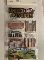 Recollections UNITED KINGDOM sticker set~BNIP~Nice! Quick Ship!