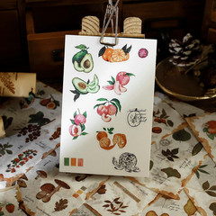 Nature Botanical Stickers for Journaling, Ephemera Sticker Book, Translucent Was
