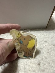 Vintage Elephant Holographic 3D Sticker *RARE* lenticular