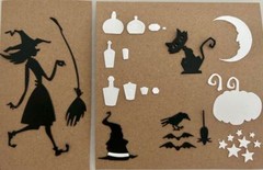 Tim Holtz Halloween Vault Die Cuts * Wicked * 3 Sets * Black Cardstock