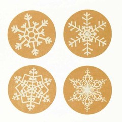 XMAS Labels MERRY CHRISTMAS Stickers Seals Stickers 120 pcs Snowflake Decoration