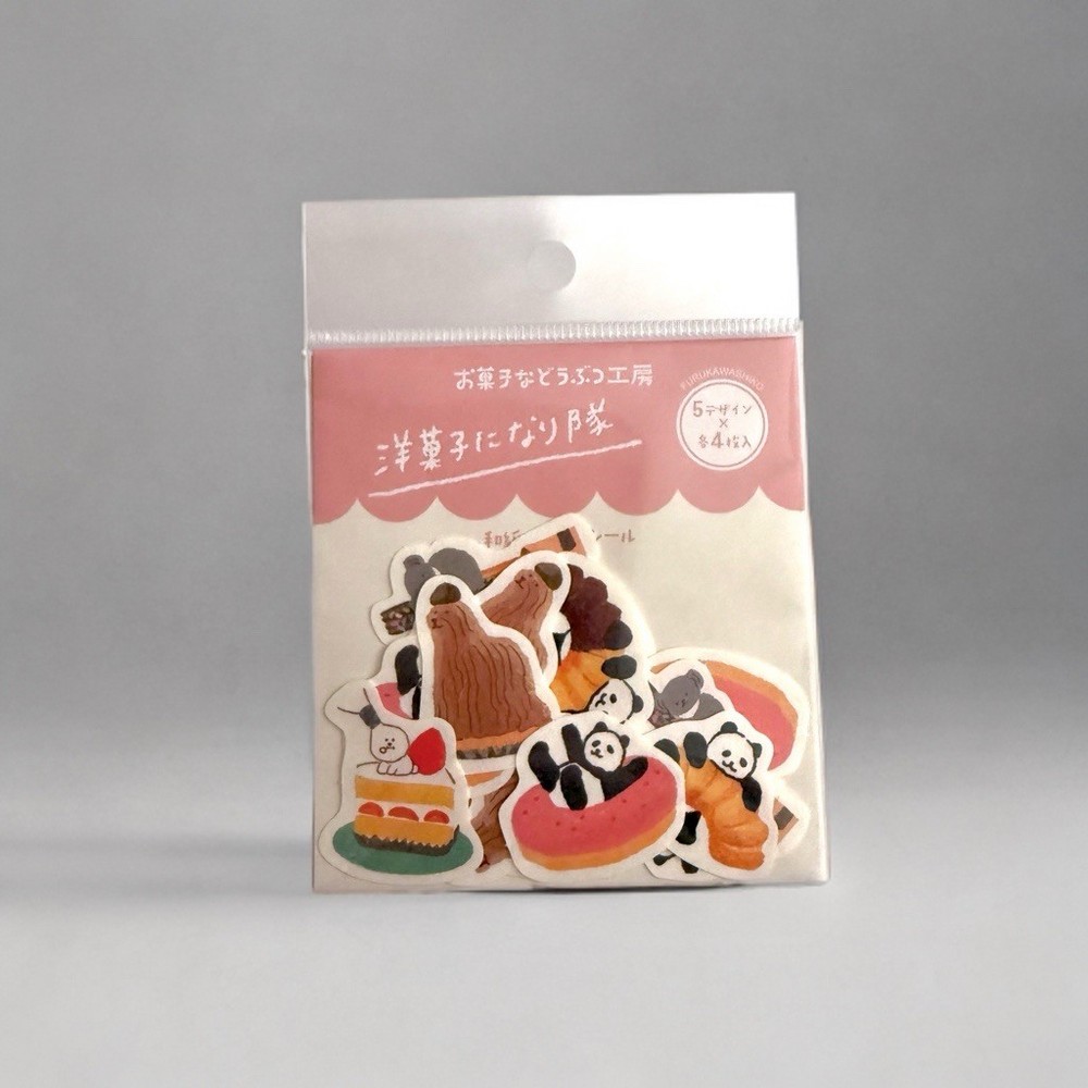 Furukawashiko Kawaii Sticker Flakes Panda Donut Koala Churro Journal Scrapbook