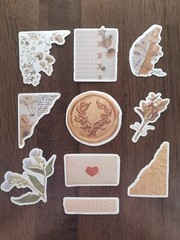 STICKERS x 10 Vintage Vibes Inspire Letter Flower Heart Laptop Sticker VIN9B