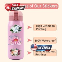 120 Pcs Transparent Flower Stickers for Scrapbooking, Journaling, Crafting