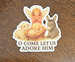 Christmas sticker seals set of 20, Christmas Angel stickers, Christmas stickers