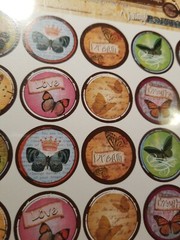 Scrapbooking Butterfly Set of 3 Items: Glittery, Bottle Caps & Puffy Decor – NEW