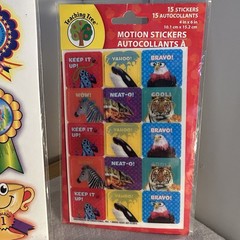 Vintage 90s sticker LOT Teachers award Motion Stickers Carson Dellosa owl Kiwi