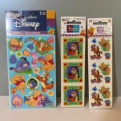 Vintage Sandylion Disney Winnie The Pooh Eeyore Piglet & Tigger Stickers Set