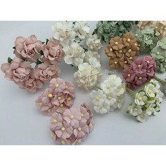 140 Mixed Pantone Roses Wedding Scrapbooking Craft Paper Flower (TH-140/QA5)