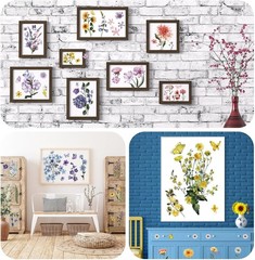 Elegant Floral Adhesive Transfers – 12 Sheets for DIY Decor, 5.5 x 5.7 Inches