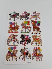 AGC carousel horses sticker sheet