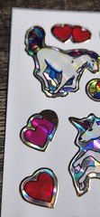 Vintage UNICORNS Prism Vending Machine Sticker Sheet 80s 90s Rainbows (FLAWED)