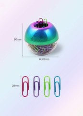 Rainbow Paper Clips Holder Medium Holographic Paper Clip Dispensers 100pcs 28…