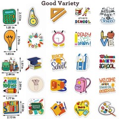 200pcs Back to School Stickers – Kids Stickers for School Scrapbook, Water Bo…