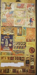 New Tim Holtz scrapbook stickers Independence Day 4th of July flag Freedom Stars
