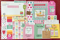 #K10 -DOODLEBUG BAKE ME HAPPY MADE WITH LOVE DOODLEBUG SCRAPBOOK CARD KIT 30pcs