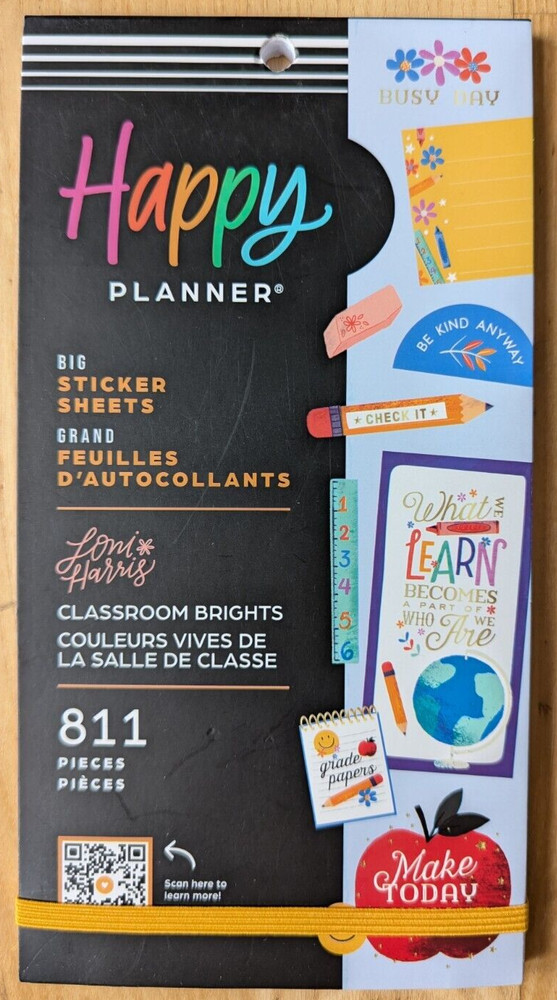 Happy Planner Classroom Brights – Big Sticker 30 Sheets (Value Pack, 811 Pieces)
