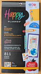 Happy Planner Classroom Brights – Big Sticker 30 Sheets (Value Pack, 811 Pieces)