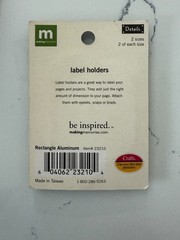 Making Memories Aluminum Rectangle Label Holders (4 Count) Scrapbooking Crafts
