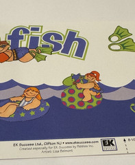 EK Success Scrapbook Title Over-all Little Fish Ocean Beach Nautical Summer NEW