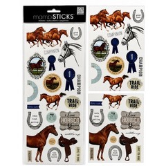 Me & My Big Ideas mambiSTICKS Horse Equestrian Scrapbook Stickers New Sheet