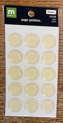 Making Memories Clear Med Page Pebbles 3D Cards Scrapbook Stickers