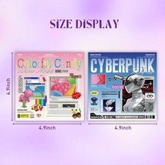 2 in 1 Sticker Book, Cyberpunk Retro Futuristic Retro-futuristic 2in1